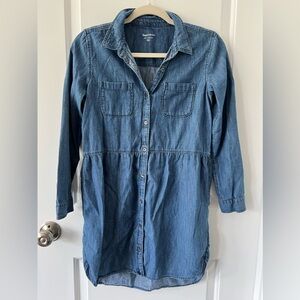 GAP Kids Chambray Denim Button Down Dress Size XXL